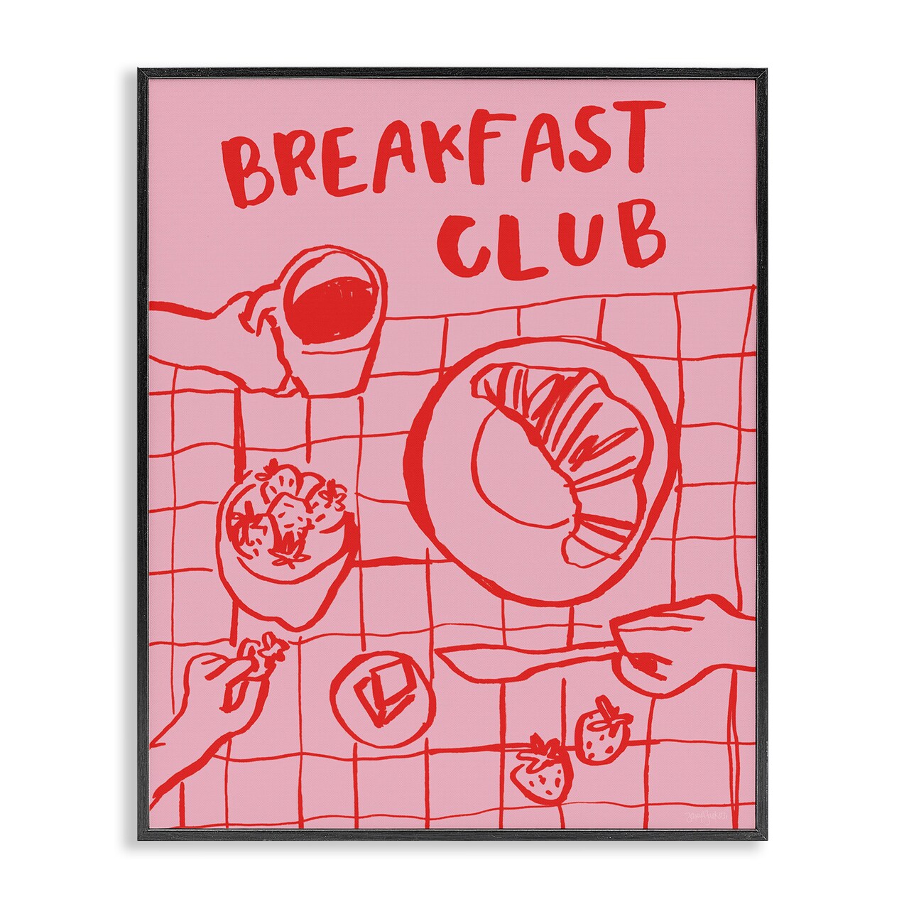 Stupell Industries Breakfast Club Doodles Framed Giclee, design by Jenaya Jackson